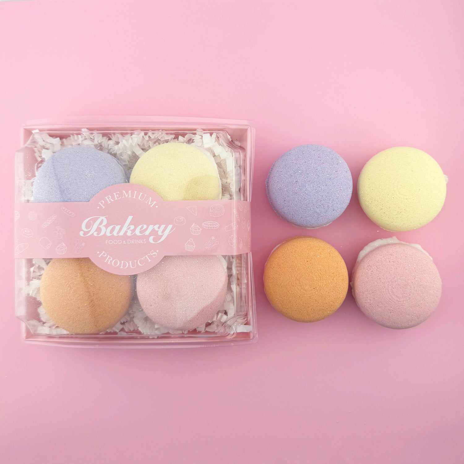 Natural Macaron Bath Bomb